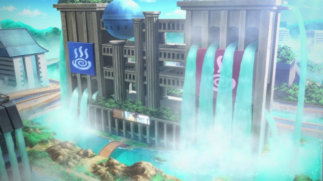 Escape action in front of the iconic spherical building